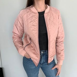 Quilted Bomber Puffer Jacket